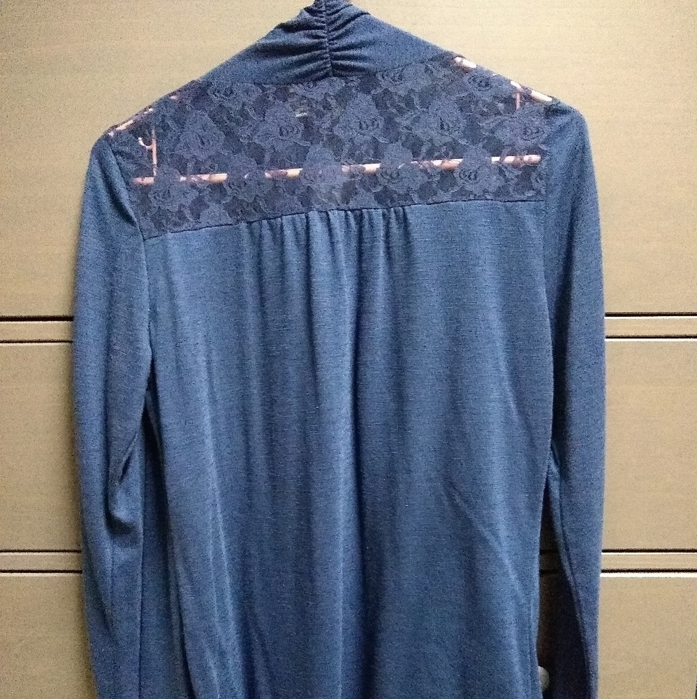 Navy lace back cardigan
